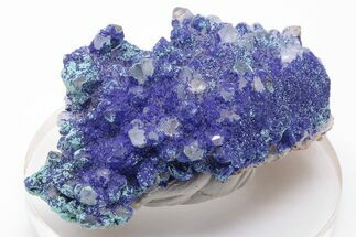 Vibrant Malachite and Azurite on Quartz Crystals - China #197112