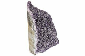 Free-Standing, Amethyst Custer Covered In Silvery Quartz #197849