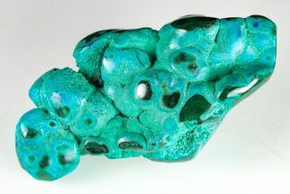 4.5" Vibrant, Polished Malachite with Chrysocolla - Congo - Crystal #179476