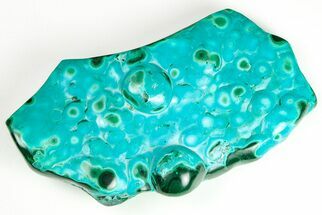 6" Vibrant, Polished Malachite with Chrysocolla - Congo - Crystal #179497
