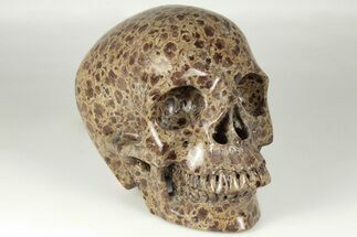 Realistic Looking, Polished, Brown Wavellite Skull #199602