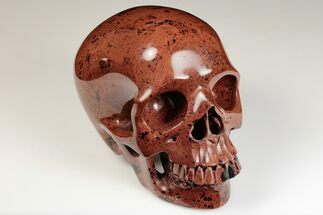 Realistic, Polished Mahogany Obsidian Skull #199607