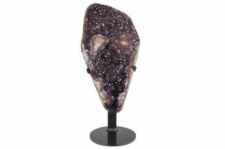 14.5" Amethyst Geode Section on Metal Stand - Uruguay - Crystal #199664