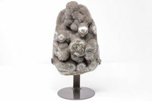 Unique, Sparkly Quartz Stalactite Formation With Metal Stand #199982