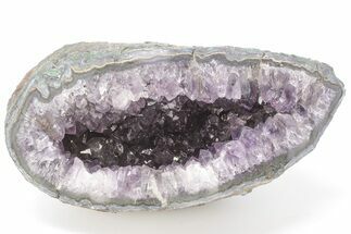 7.7" Purple Amethyst Geode With Polished Face - Uruguay - Crystal #199772