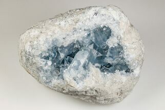 8.7" Sky Blue Celestite Geode - Large Crystals - Crystal #201491
