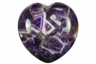 Polished Chevron Amethyst Hearts #202112