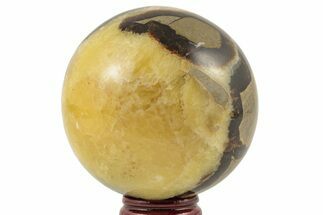 2.7" Polished Septarian Sphere - Madagascar - Crystal #203647