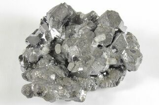 Galena Crystal Cluster with Calcite - Peru #203858
