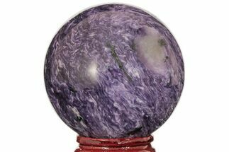 Polished Purple Charoite Sphere - Siberia, Russia #203842
