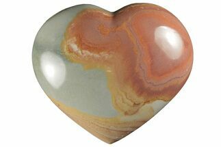 3.1" Wide, Polychrome Jasper Heart - Madagascar - Crystal #205224