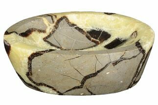 4.8" Polished Septarian Bowl - Madagascar - Crystal #204666