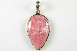 1.7" Rhodochrosite Pendant (Necklace) - 925 Sterling Silver   - Crystal #205711
