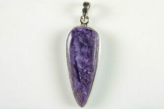1.7" Siberian Charoite Pendant (Necklace) - 925 Sterling Silver   - Crystal #205725