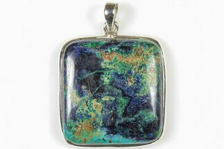 Vibrant Malachite & Azurite Pendant - Sterling Silver #205767