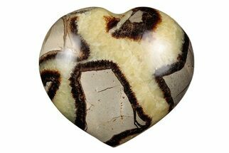 3.6" Polished Septarian Heart - Madagascar - Crystal #205188