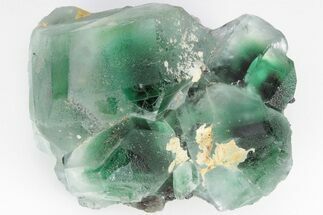 Large Green Fluorite Crystals over Schorl - Namibia #206196