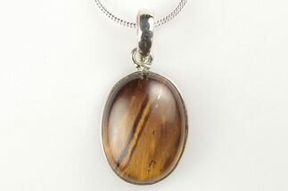 Tiger's Eye Pendant (Necklace) - Sterling Silver #206321