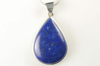Polished Lapis Lazuli Pendant (Necklace) - Sterling Silver #206396