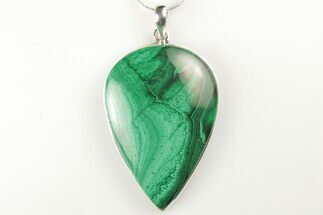 Vibrant Green Malachite Pendant - Sterling Silver #206416