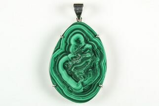 Vibrant Green Malachite Pendant - Sterling Silver #206307