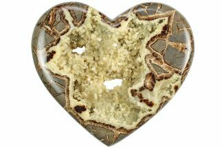 Polished Utah Septarian Heart - Beautiful Crystals #206497