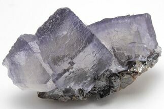Purple Cubic Fluorite Crystals on Sphalerite - Elmwood Mine #208768