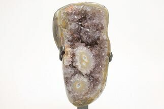 Sparkling, Amethyst Geode Section on Metal Stand #209198