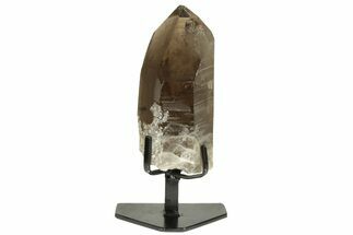 Smoky Quartz Crystal on Metal Stand - Brazil #209253