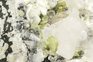 Green Titanite (Sphene), Pericline & Muscovite - Pakistan #209271