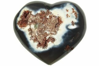 Polished Orca Agate Heart - Madagascar #210205