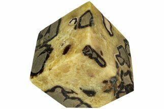 Wide, Polished Septarian Cube - Madagascar #210225