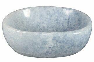 Polished Blue Calcite Bowl - Madagascar #209966