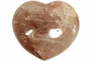 Polished Hematite (Harlequin) Quartz Heart - Madagascar #210514
