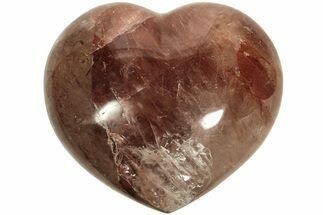 Polished Hematite (Harlequin) Quartz Heart - Madagascar #210516