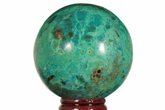 Polished Malachite & Chrysocolla Sphere - Peru #211032