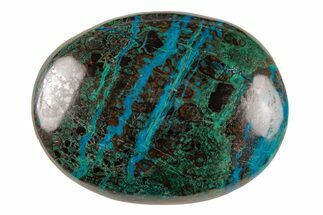 Polished Chrysocolla and Malachite Stone - Peru #210964