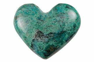 Polished Malachite & Chrysocolla Heart - Peru #210995