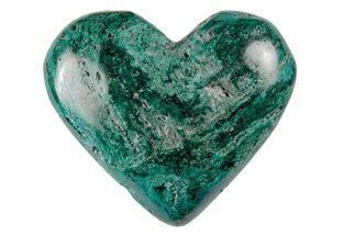 Polished Malachite & Chrysocolla Heart - Peru #211006