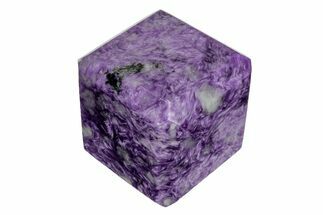 Polished Purple Charoite Cube - Siberia, Russia #211768