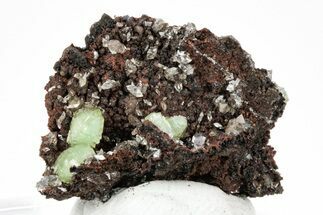 Cuprian Adamite Crystals on Matrix - Ojuela Mine, Mexico #211966