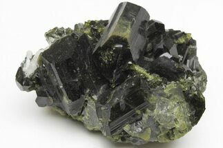 Lustrous, Epidote Crystal Cluster on Actinolite - Pakistan #213431