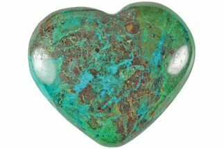 Polished Malachite & Chrysocolla Heart - Peru #211008