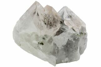 Quartz Crystal Cluster with Epidote Inclusions - China #214674