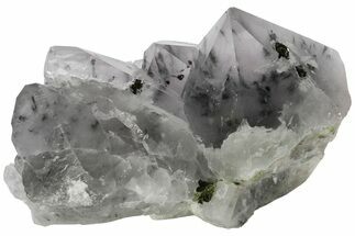 Quartz Crystal Cluster with Epidote Inclusions - China #214680