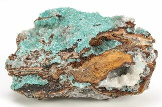 Fibrous Aurichalcite Crystals with Calcite - Mexico #214989