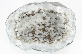 Keokuk Quartz Geode with Calcite Crystals (Half) - Missouri #215023