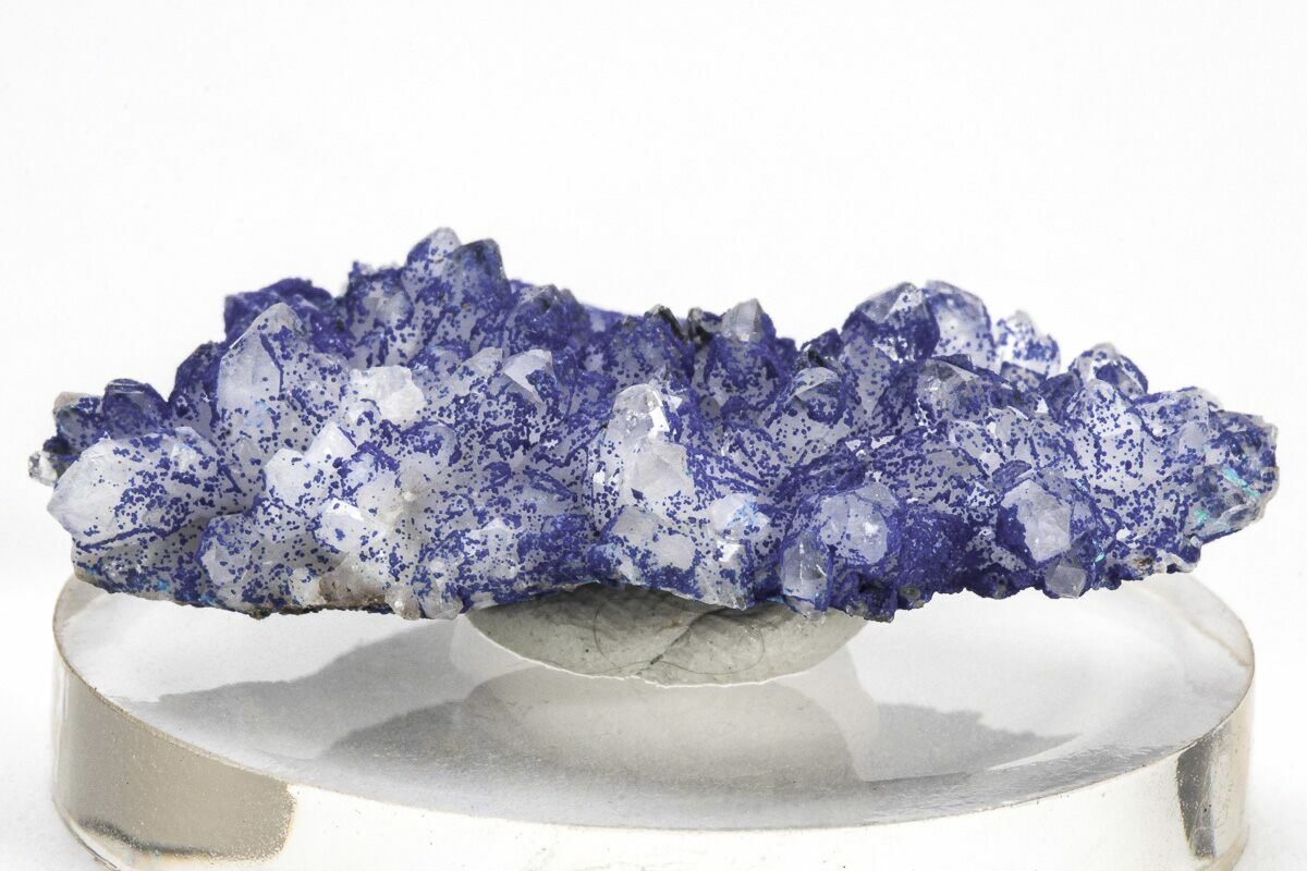 Vivid Blue Azurite Encrusted Quartz Crystals China For