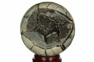 Polished Septarian Geode Sphere - Madagascar #215086