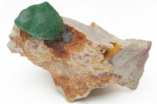 Silky, Fibrous Malachite Crystals on Matrix - Morocco #215026